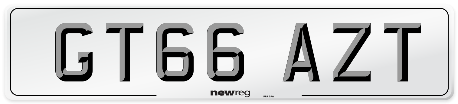 GT66 AZT Number Plate from New Reg